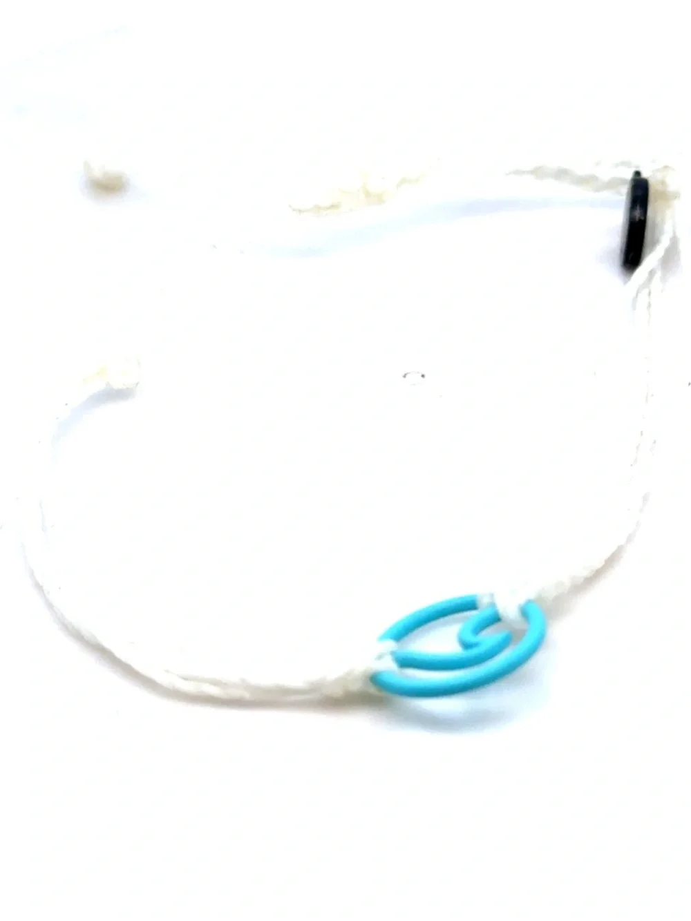 Pura Vida White Cord‎ Bracelet with Turquoise Wave Charm